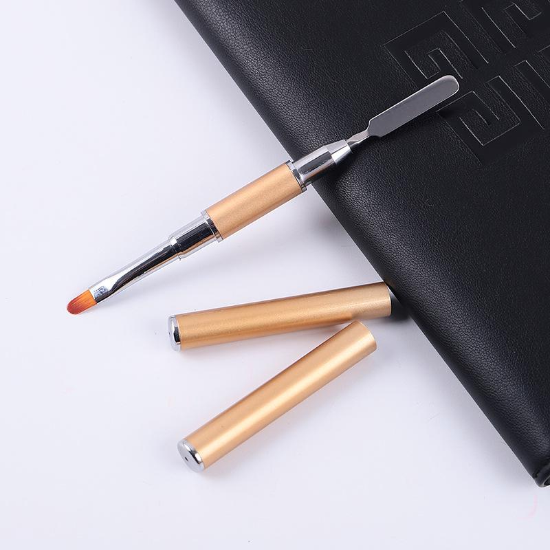 Nail Art Dual-purpose Painted Phototherapy Pen Extension Gel Pen Double-head Nail Pen Embossing Pen Steel Pushing Gel Pen