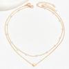 Collar de Doble Capa para Mujer Collar Choker con Colgante de Corazón de Perla Falsa Estilo Hip Hop Collar Corto Regalo