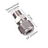 SS 304 Double Ferrule Pipe Straight Fitting 3/8" Tube to 1/4" Male NPT BSP Stainless Steel Pipe Fitting 1 Pc