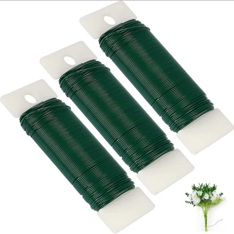 1/2/3/6Roll Green Floral Wires Twisted Metal Wire Multifunctional Metal Wire Twist Tie Gardening Binding Straps Floral Arranging