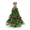 Große Schleife für die Weihnachtsbaumspitze, Outdoor-Feen-Satin, mehrfarbig, Neujahrsartikel