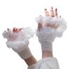 Lolitas Sheer Gloves Hand Sleeve Elastic Bracelet Ruffle Wrist Cuffs for Halloween,Weddings,Party,Masquerade,Nightclub