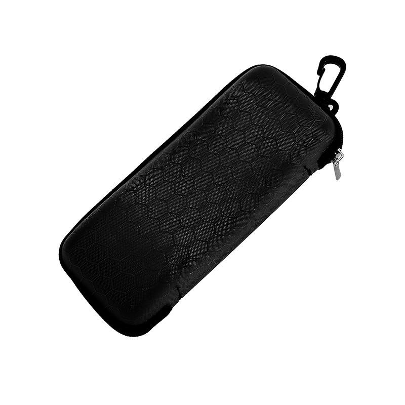 

Компрессионный Прочный Легкий Компактный Чехол для Солнцезащитных Очков Дорожный Компактный Шнурок Молния Чехол для Переноски Очков 1PC-With Hook чёрный