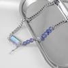 Sweet and Cool Splicing Crystal Necklace Women's High-end Design Sense Niche Beaded Collarbone Chain, New Chain Men's Trend