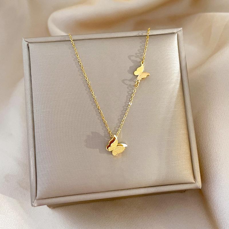 Butterfly Necklace Female Simple Exquisite Super Fairy Niche Design Cold Wind Collarbone Chain