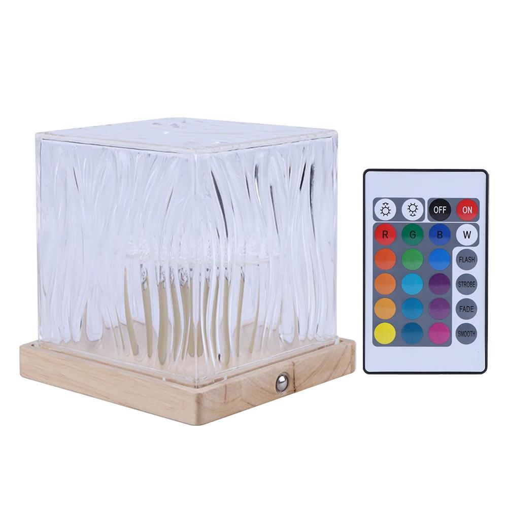 Ocean Wave Projector Lamp Northern Lights Projector Light Cube Atmosphere Light Water Wave Lamp Projector for Kids Birthday Gift