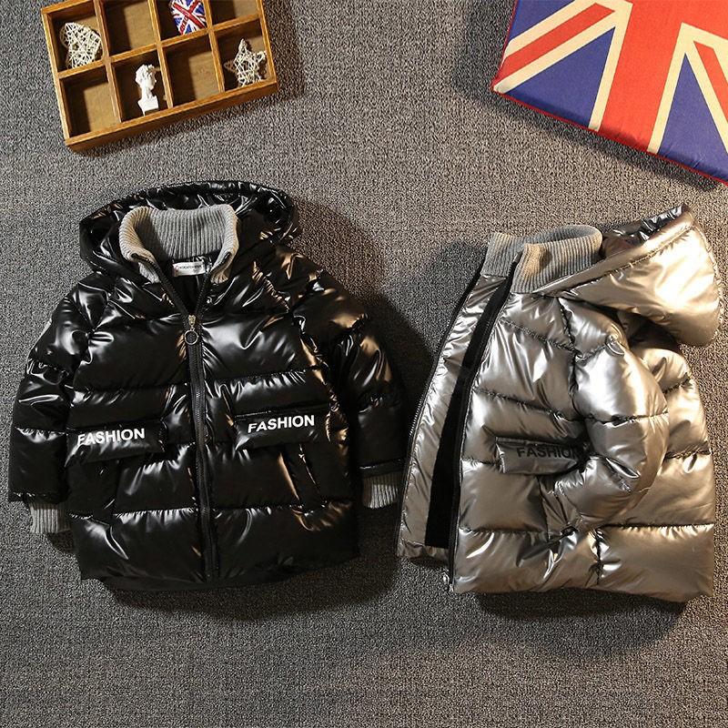 Kinder Winter Fleecegefütterte Verdickte Locker Geschnittene Warme Jacke