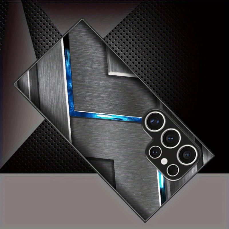 Texture Métallique Exquis luxe Haut de gamme Coque de Téléphone Coque de Téléphone en Verre pour Samsung Galaxy S26 S25 S24 S23 S22 S21 FE,Ultra,Plus