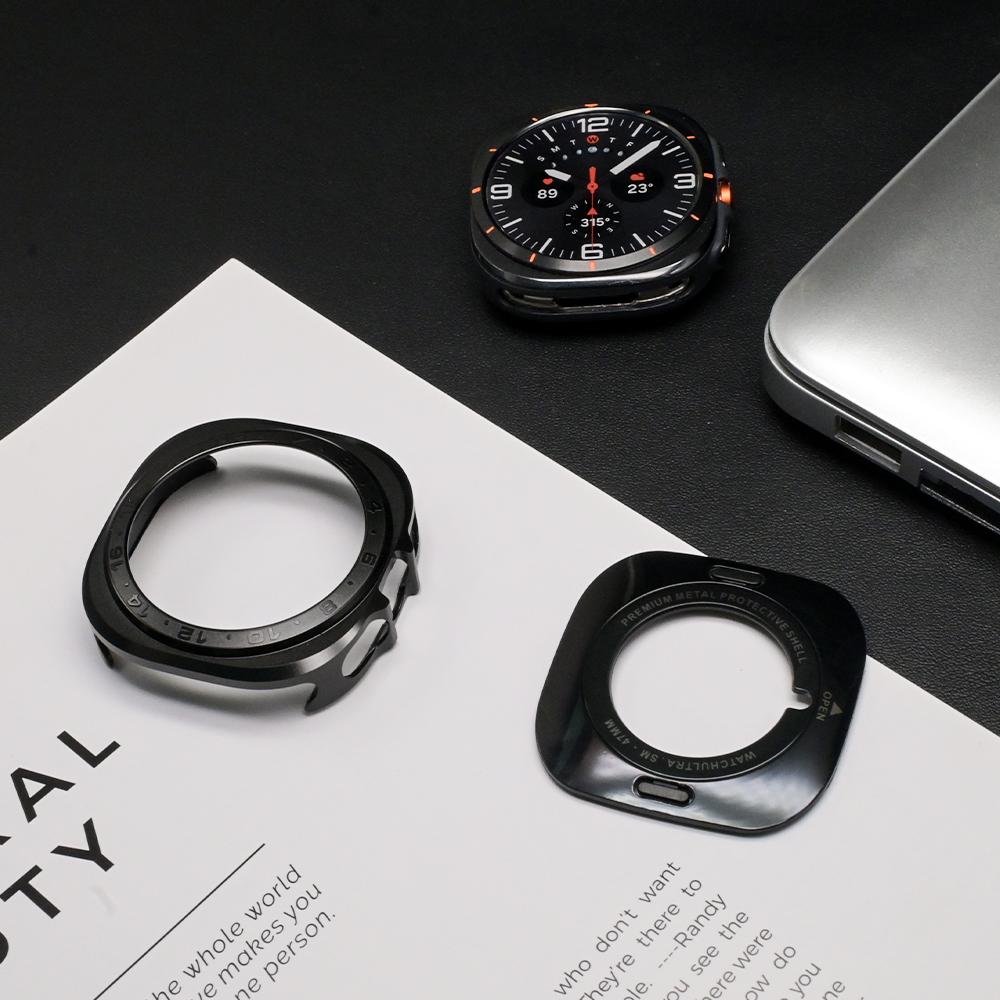 Metal Case Cover for Samsung Galaxy Watch Ultra 2025 Hard Frame Screen Protector Case for Samsung Galaxy Watch Ultra 2024 47mm