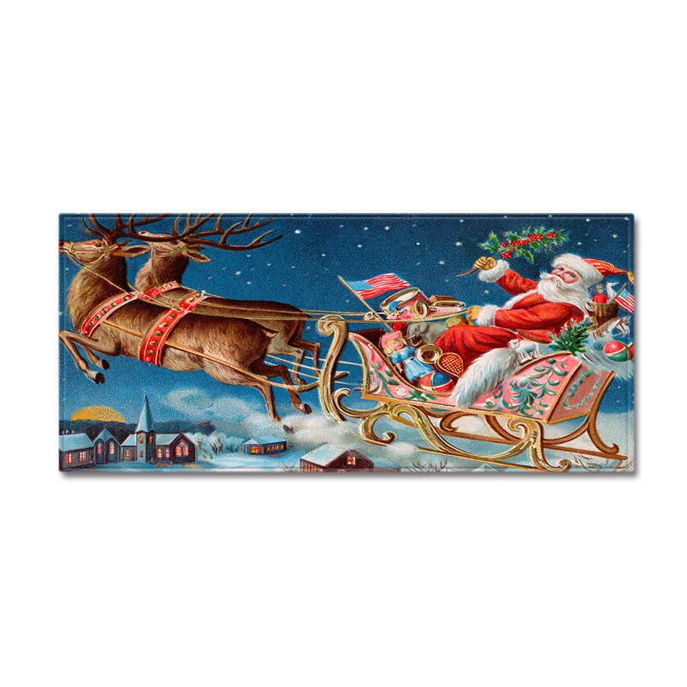 Christmas Household Bathroom Absorbent Non-Slip Mat Living Room Kitchen Sand Carpet Doormat Long Floor Mat