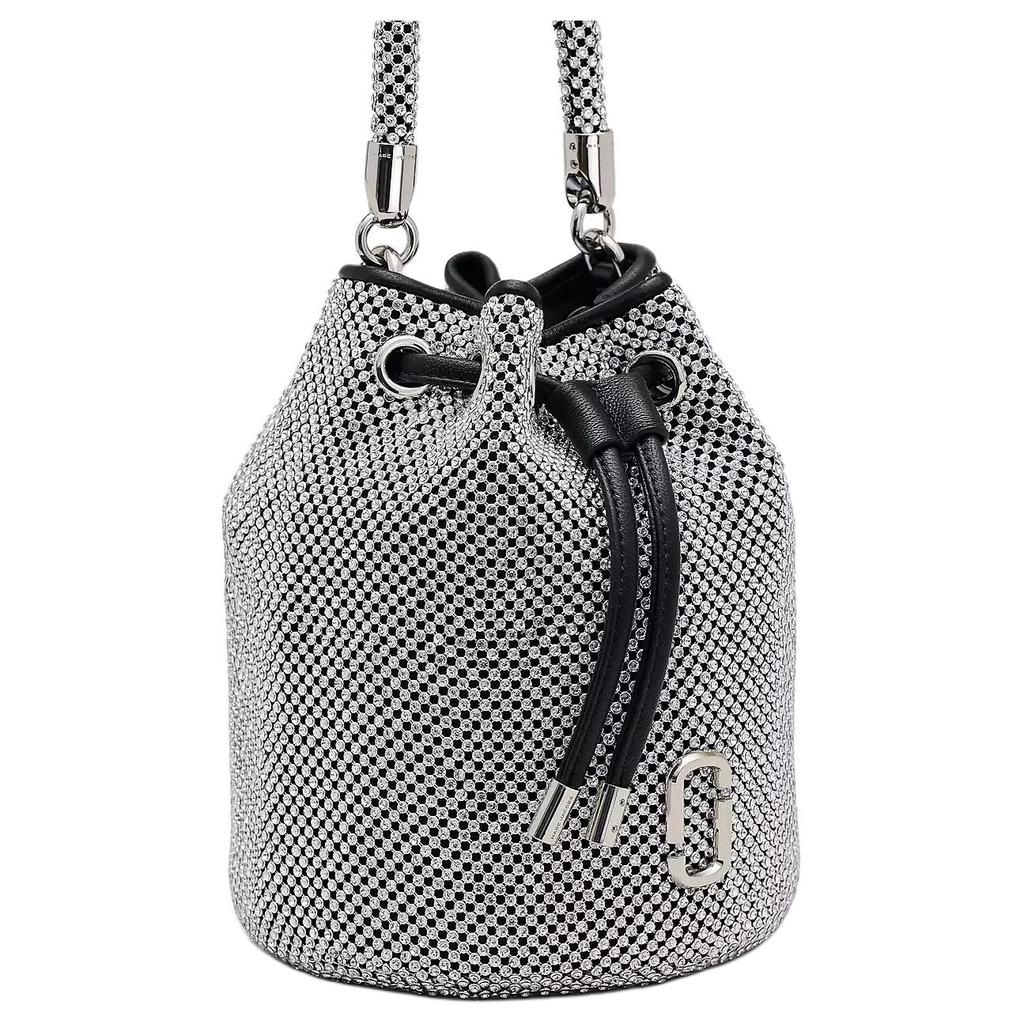 Marc Jacobs Iconic Hardware Accessories Rhinestone Metal Chain Bucket Bag Mini Women bags Silver 2P4HCR017H03991