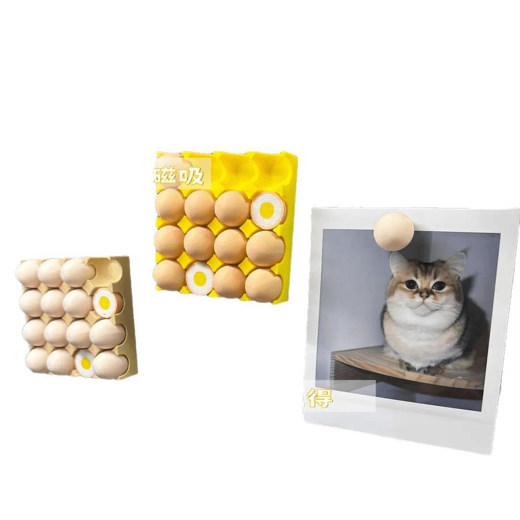 Cute Egg Tray Fridge Magnet Detachable Magnetic Eggs Hold Polaroid Photos Memo Notes Creative Kitchen Decor Housewarming Gift