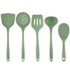 5Pcs Silicone Handle Cooking Utensils Set Non-Stick Heat Resistant Spoon Kitchen Supplies Baking Cooking Tool