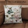 2D Vintage Floral Embroidery Style Throw Pillow Covers Pattern Cushion Cover Suitable For Sofa Bedroom Car Pillow Cover