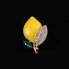 Rhinestone Male Coat Accessories Fruit Korean Style Pin Lemon Brooches Women Badge Fashion Jewelry