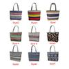Embroidery Shoulder Bag Vintage Style Tote Bag Womens Handbag Lady Zipper Shopping Bag Travel Purse for Vacation Party Summer