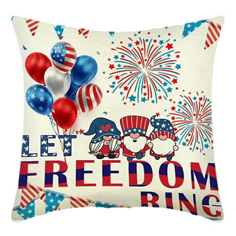 Independence Day Pillow Case Flag Print Home Living Room Bedside Decoration Pillow Cushion Pillow Case