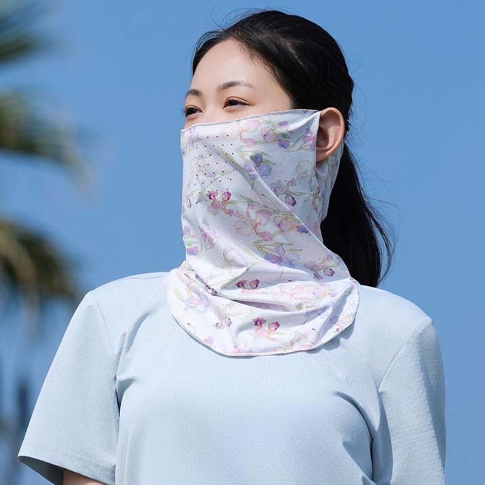 3pcs UPF50+ Ice Silk Sunscreen Sleeves Breathable Women Sunscreen Veil  Neck Wrap Cover