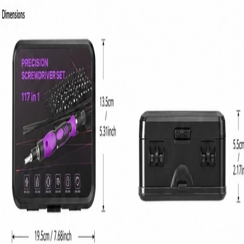 115pcs Precision Screwdriver Set, Tool Gifts For Men, Mini Repair Tool Kit With Torx Triwing Bits, Repair For Computer фиолетовый
