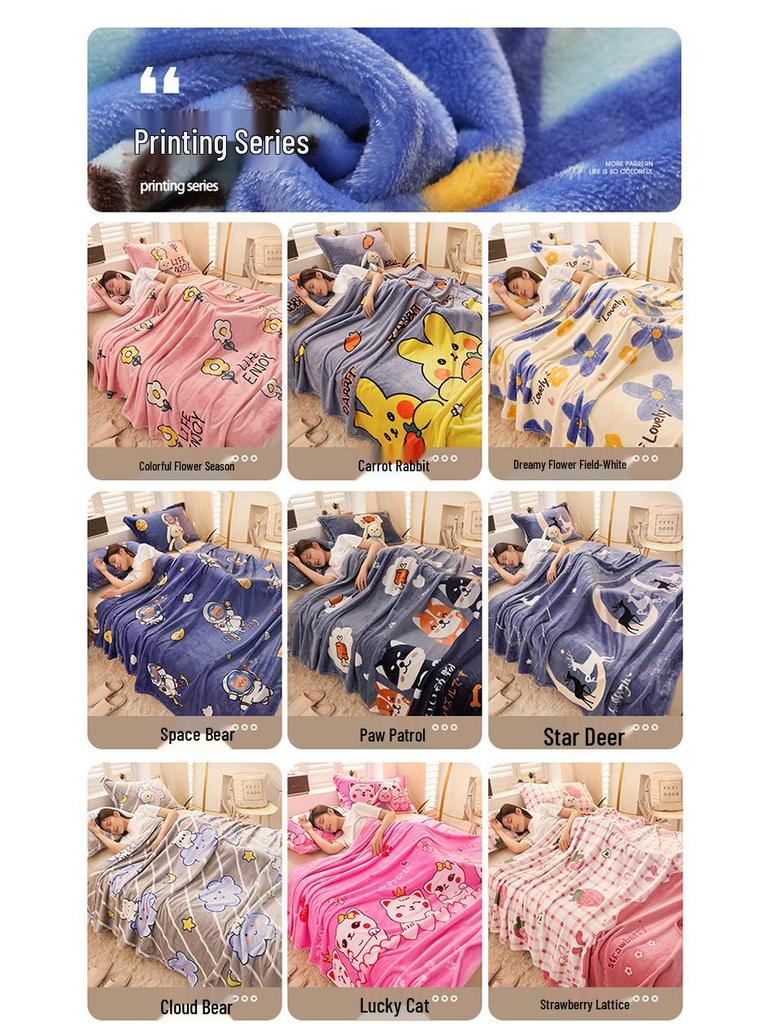 Dual-Use Flannel Throw & Bed Sheet: Thick, Warm, Winter & All-Season Blanket for Dorm or Home, Single/Double