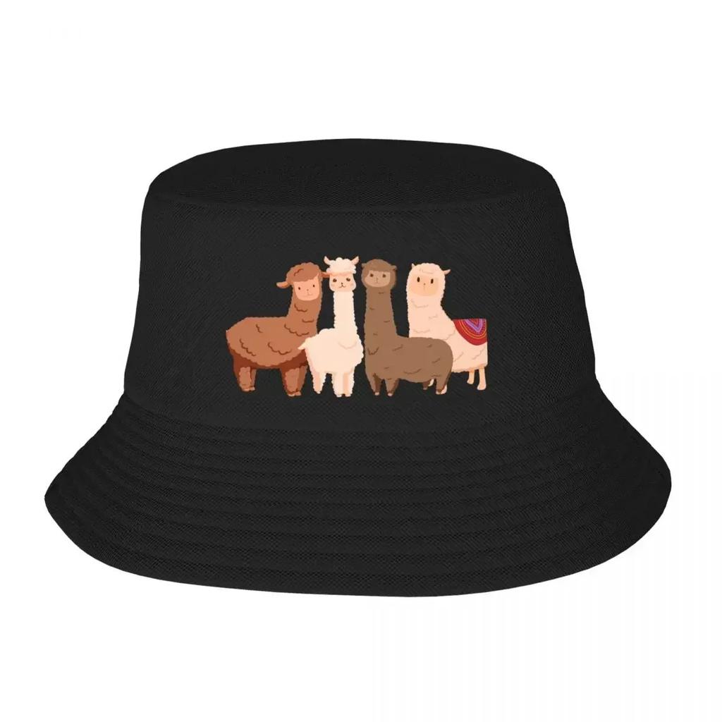 Alpaca T Shirt Bucket Hat Fashion Beach Ball Cap Cap Unisex Hats For Unisex Womens