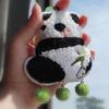 Chinese Embroidery Panda Scented Pendant Towel - Portable Hanfu Accessory and Car Decor