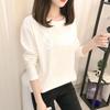 Autumn Korean Cartoon Bottoming Tops - Women's Long-Sleeved T-Shirts In Solid Colors