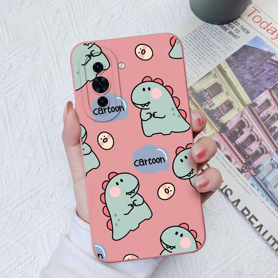 Für Huawei Nova 8i 6 7 9 10 11 Pro P30 P40 Lite Y61 Telefon Fall Nette Dinosaurier Soft Slim silikon Abdeckung Kamera Schutz Shell Für Huawei Stoßstange