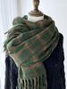Women Winter Knitted Scarf Headscarf Ladies Men Casual Vintage Plaid Tassel Scarve Mujer Male Foulard Long Wrap Shawl Unisex New