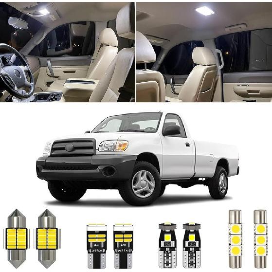 18 Piece 6000K White Tundra LED Interior Light Kit Package Replacement for Toyota Tundra 4-Door Double Crew Cab 2000 2001 2002 2003 2004 2005 2006, Regular Cab 2-Door