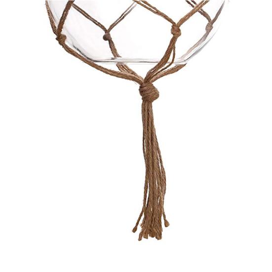 2 szt. Wieszak na rośliny do powieszenia Łatwa instalacja Lniana lina Sufitowa Wieszak na doniczki Wystrój patio