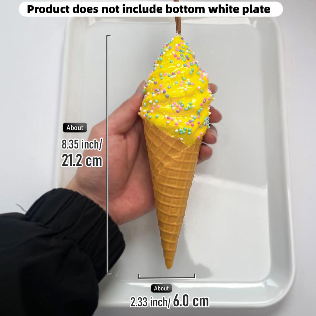 1-piece Set, Simulated Sauce Coated Plastic Ice Cream Model, Ice Cream Shop Display Prop, Photography Stage Prop