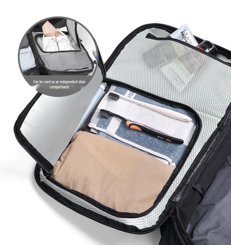 Men's Multifunctional Cross-Border Business Backpack with One-Key Vacuum Sealing for Travel and Laptop Storage