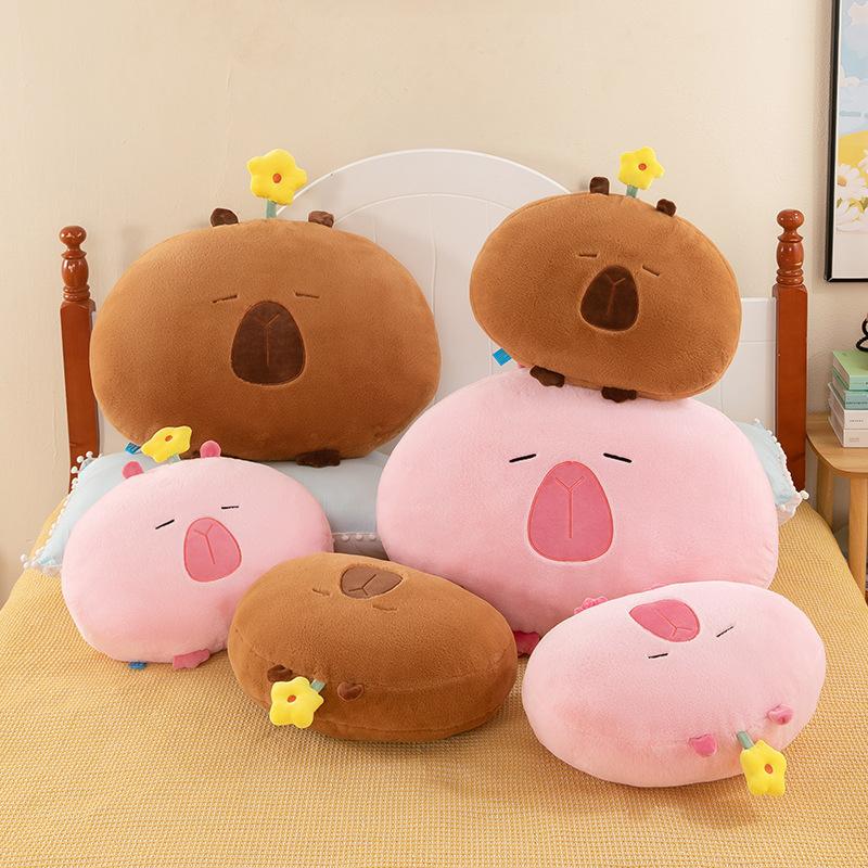 New Cute Capybara Plush Toy Doll Throw Pillow Boys and Girls Birthday Gift Doll Bed Sleeping Doll