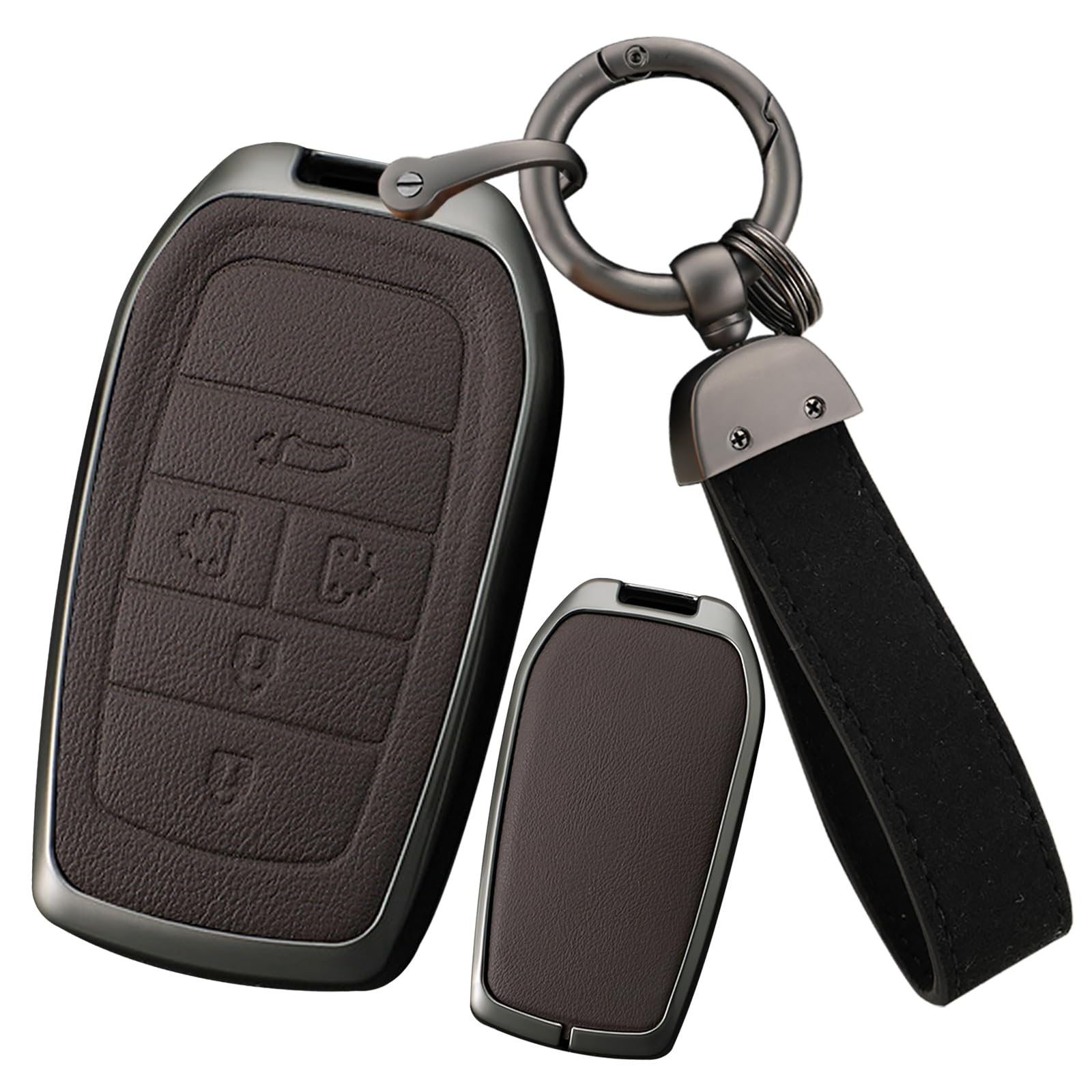 

Чехол для смарт-ключа Toyota Держатель для ключей Сплав ПУ кожа Чехол для ключа для Alphard 30 40 Sienta 15 Harrier 80 Аксессуары Тип B Коричневый + Серия, Серия,