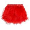 AWAYTR Turkey Marabou Hackle Fluffy Feather Fringe Trim Craft 6-8 Inches Width Pack of 2 Yards (Black)