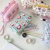 with Lanyard Korean Style Pencil Case Pen Bag Pencil Pouch Cloth Cartoon Stationery Bag  Student