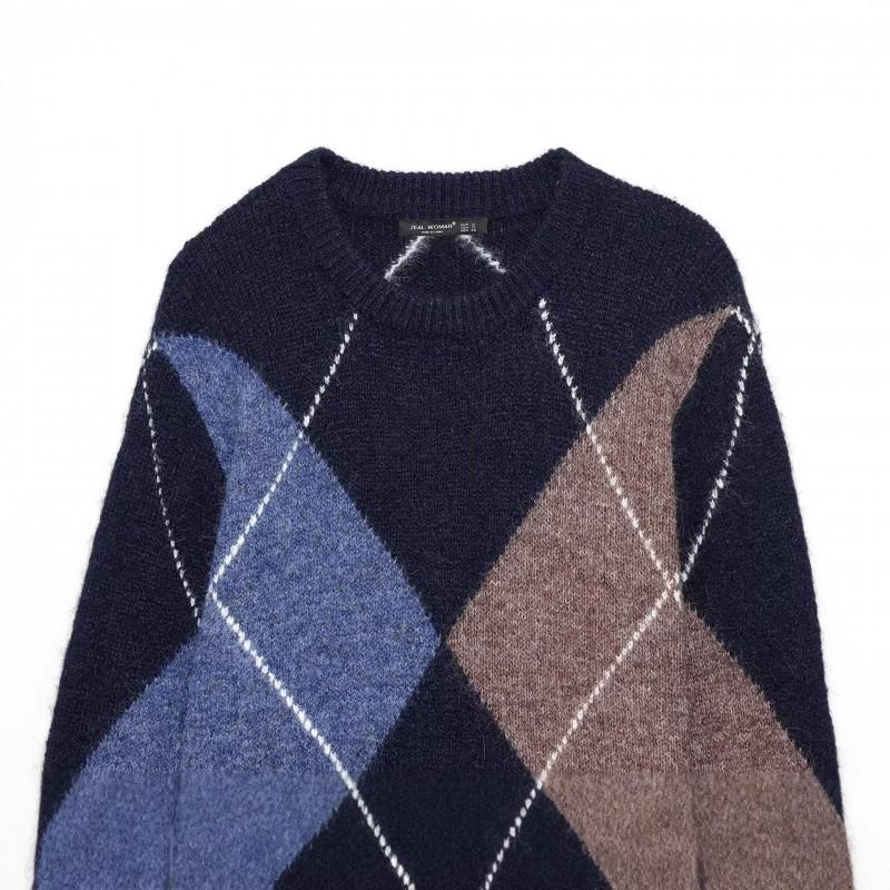 2026 Womens Long Sleeve Round Neck Knit Sweater With Regular Fit Soft Comfortable Pullover