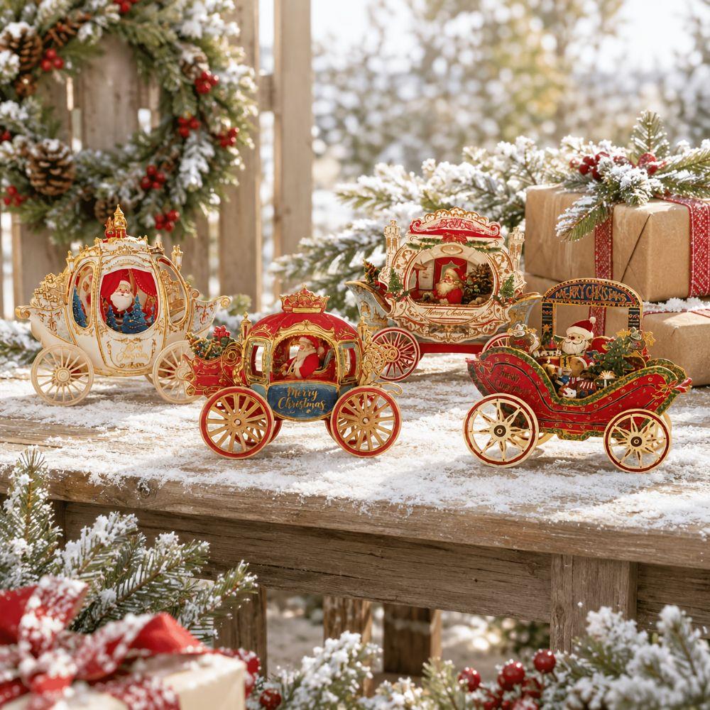 With Envelopes Holiday Greeting Card Santa Claus Invitation Card Cute 3D Christmas Card Xmas