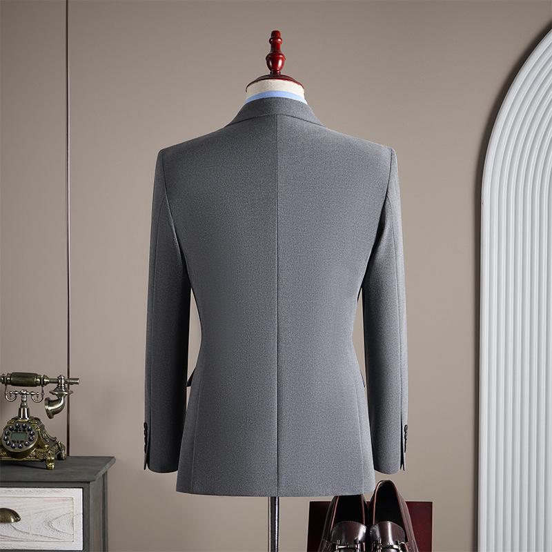 Men s High-End Double-Breasted Wedding Suit - Slim Fit, Professional Formal Wear, Versatile Fashion 5XL