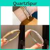 Vintage Gold Zircon Round Bangle Bracelet With Geometric Design For Fashion Women