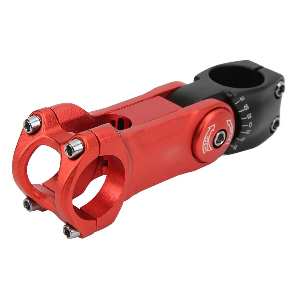 Adjustable Bike Hollow Stem CNC Machining Bicycle Handlebar Extender for Mountain Road Bike Red and