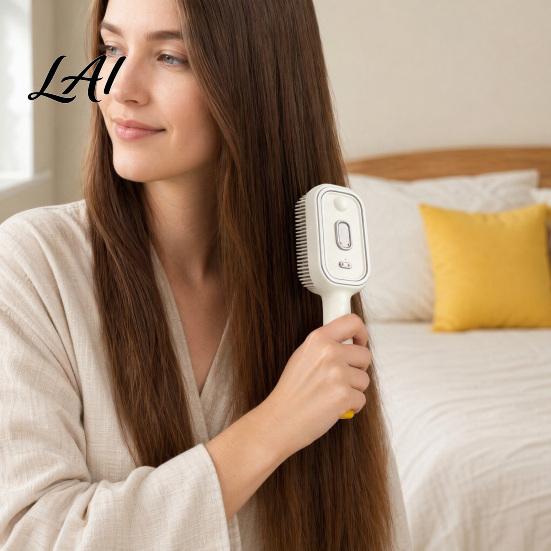 Scalp Massage Hair Brush Electric Steam with Essence & Measuring Cup Rechargeable Anti-Static Massaging Comb Massager Spray Brush Frizz Control Oil