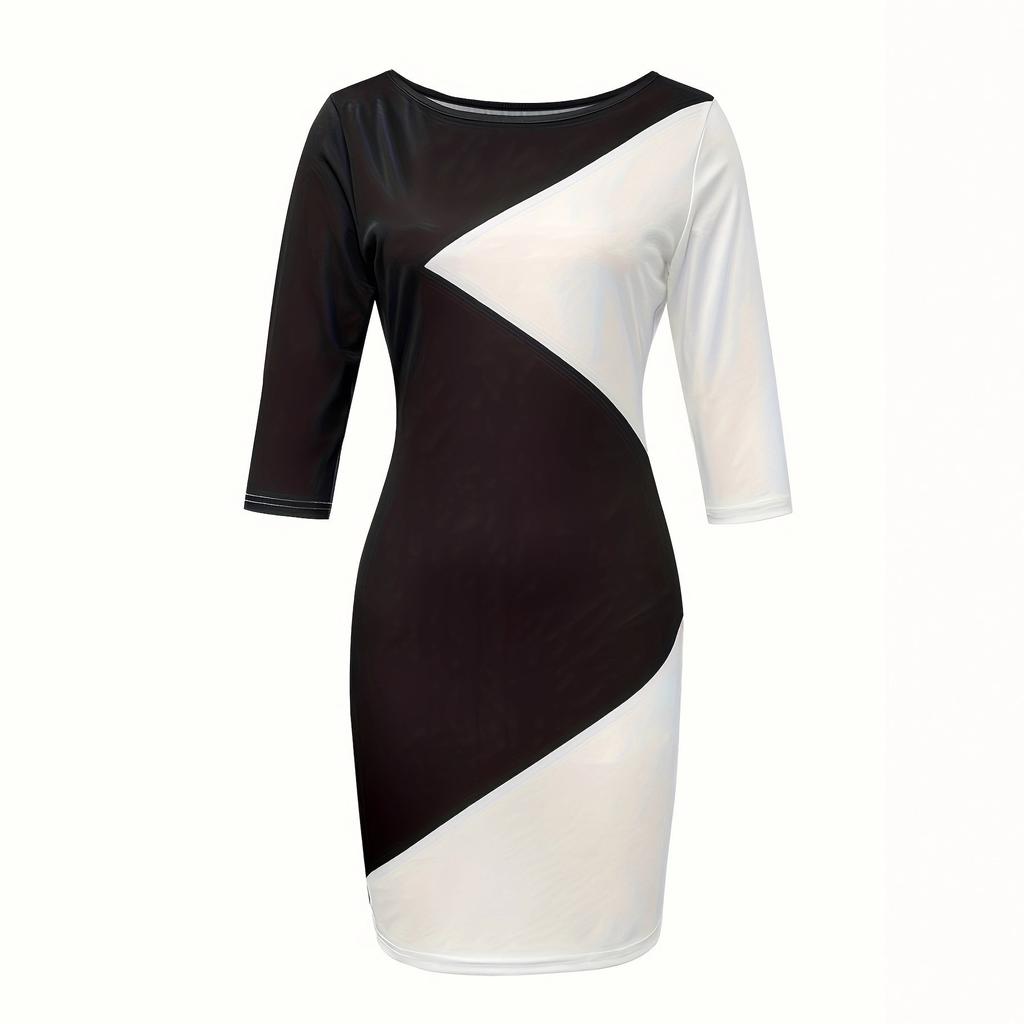 BITCED Fashion Summer Spring O-Neck 1/2 Sleeves Casual Dresses