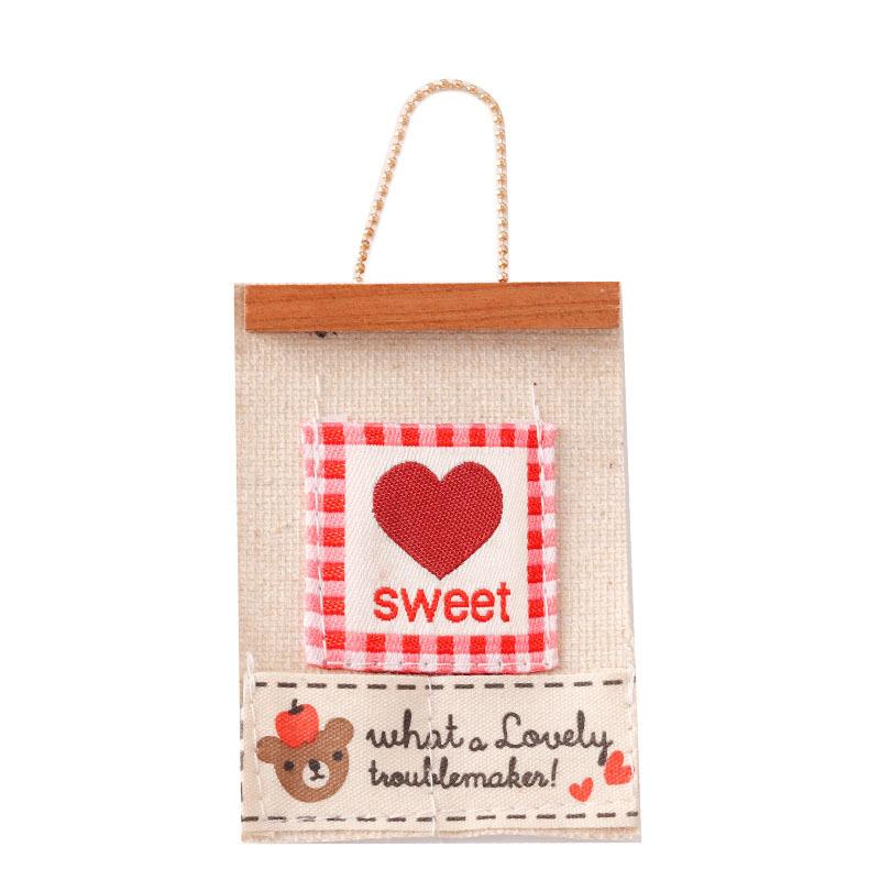 1/12 Mini Wall Storage Bag Hanging Pockets Dollhouse Cute Dollhouse Home Scene Decoration Accessories Micro Scene Photo Pros