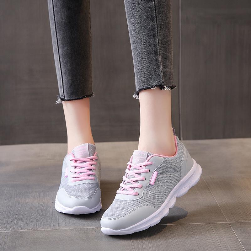 Damen Leichte Rutschfeste Schnür-Laufschuhe: Atmungsaktiv, Bequem & Verschleißfest für Freizeit, Reisen und Arbeit