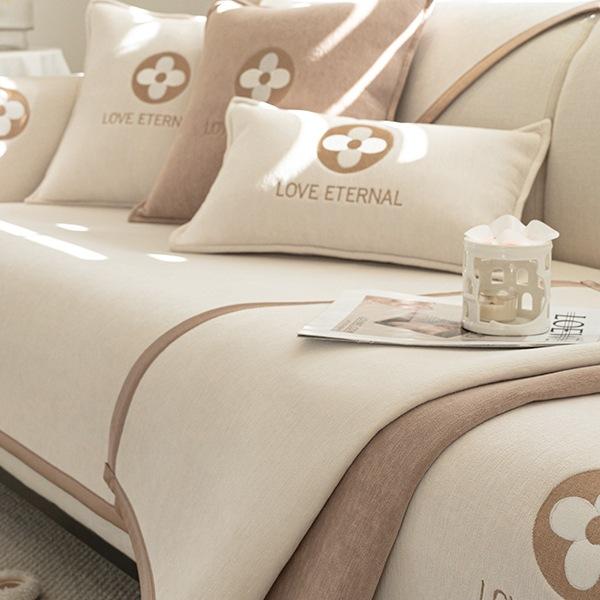 Chenier Sofa Cushion Anti-Cat Scratch All-Season Coffee Cover Modern Light Luxury High-End Cover Cloth Non-Slip Seat Cushion