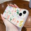 Mobile Phone Cases for iPhone 11 13 15 Pro Max 12 14 Pro Max Case iPhone 16 15 Plus 13 Pro 12 Frosted Texture Painted Cartoon Flowers