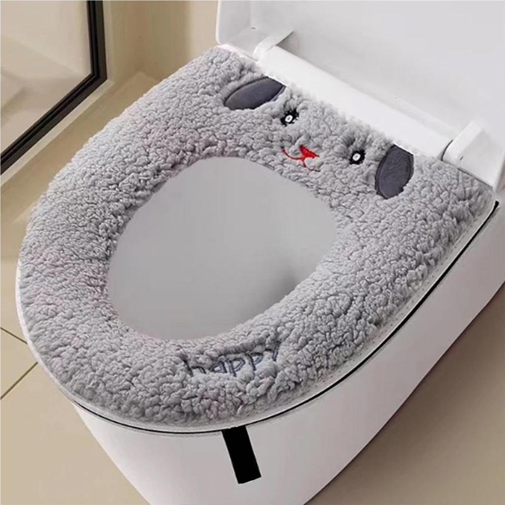 USB Winter Heated Toilet Seat Household Washable Toilet Seat Cover Fast Heating adjust Temperature Lamb Velvet Seat Cushion