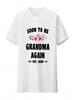 Babička Znovu Tričko Květiny Est 2025 Pro Novou Babičku Oznámení Těhotenství Unisex Vintage Prané Streetwear Pohodlné Grafické